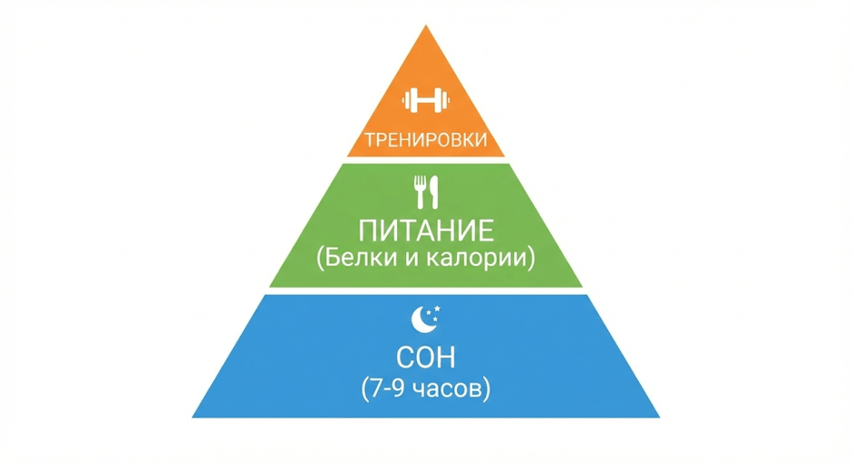 Пирамида восстановления: сон, питание, тренировки