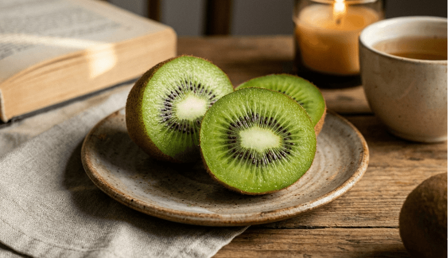 Киви, 2 средних плода за 1 час до сна