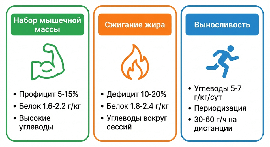Карточки стратегий: набор, сжигание, выносливость