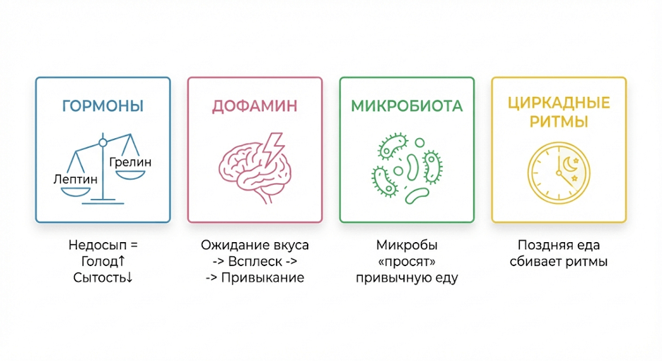 гормоны, дофамин, микробиота, сон