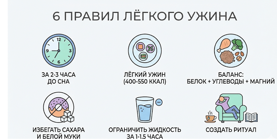 6 правил лёгкого ужина перед сном 