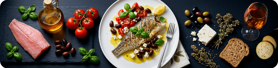 Средиземноморская диета: рацион питания для долголетия и здоровья