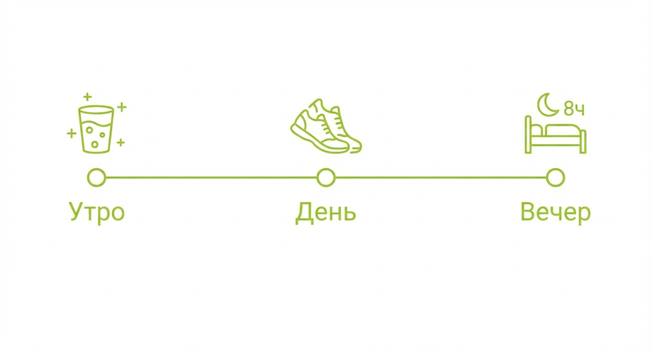 лента времени шагов восстановления