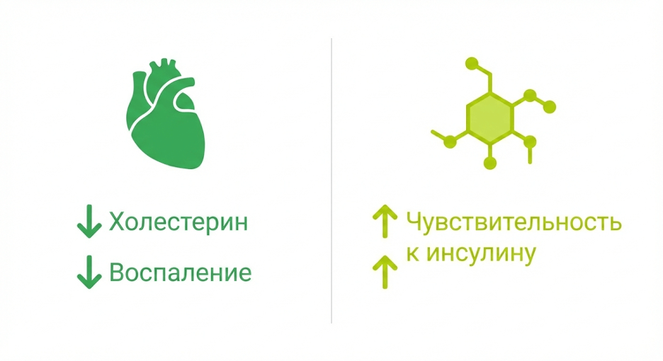 Ключевые эффекты для сердца и метаболизма