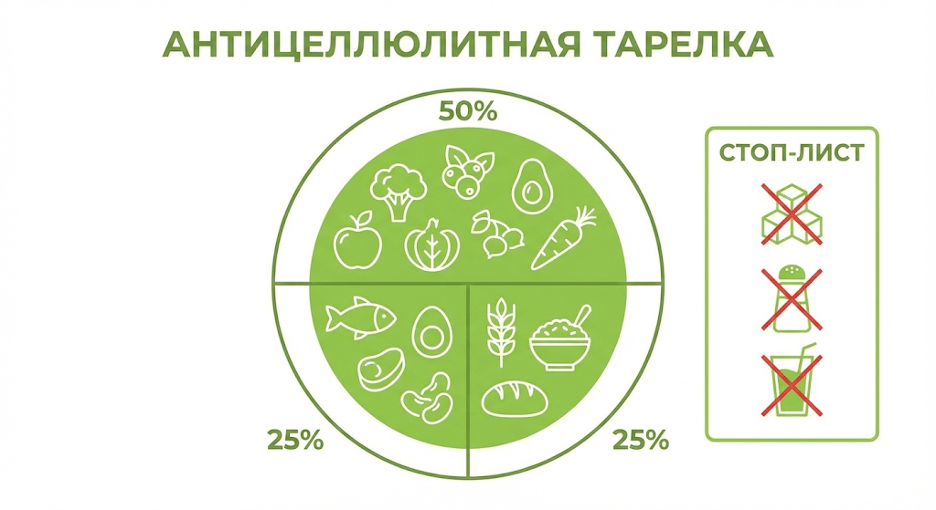«Антицеллюлитная тарелка» по Гарвардской модели: