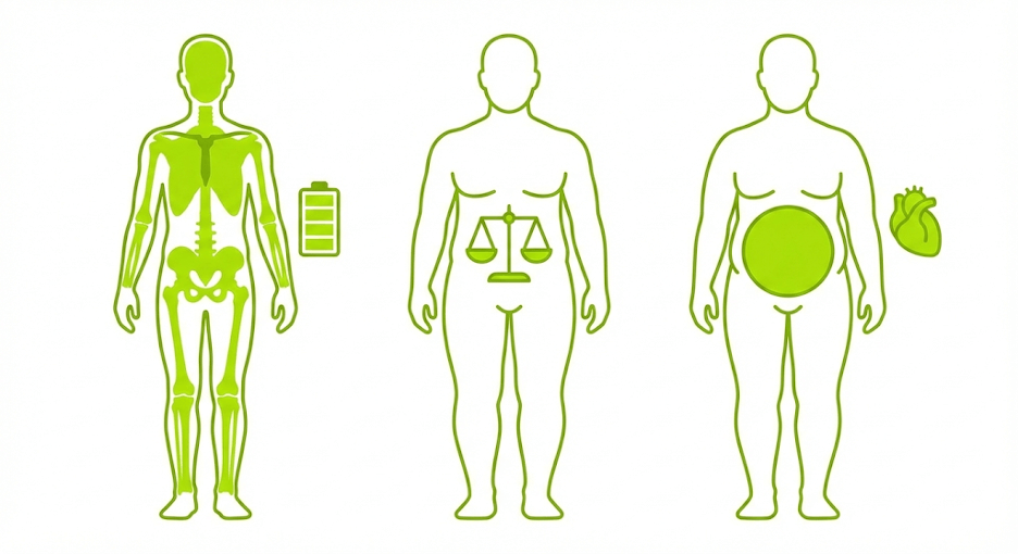 Инфографика рисков здоровья и профилактики по соматотипам