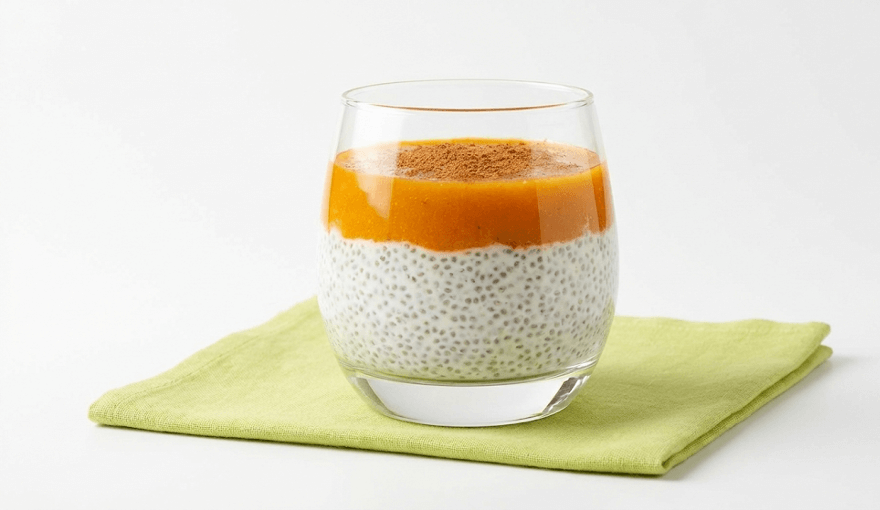 Чиа-пудинг с тыквенным пюре