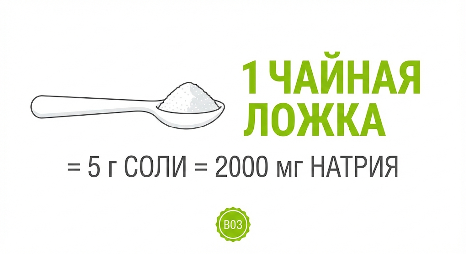 Норма ВОЗ: Чайная ложка