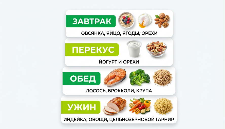 Пример рациона на день против цифровой усталости