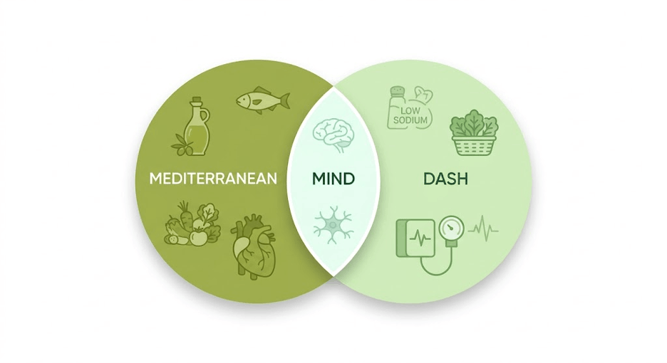 Схема образования MIND-диеты на основе Средиземноморской и DASH-диет”