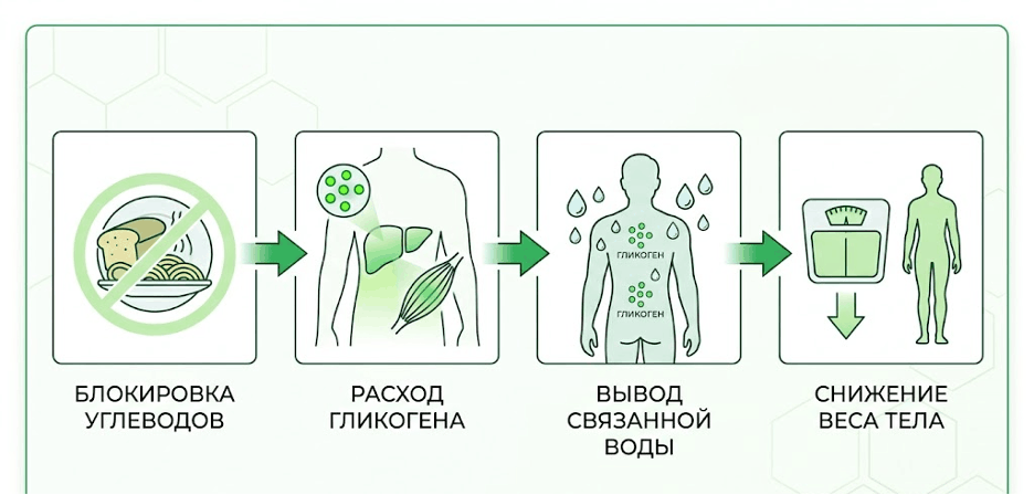 Места депонирования гликогена: печень и скелетные мышцы человека. Печень регулирует сахар крови, мышцы хранят топливо для движения