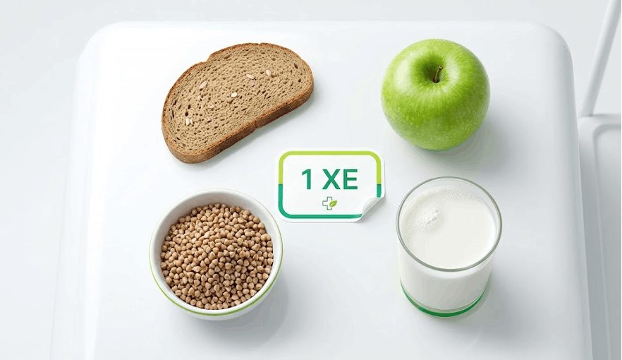 Наглядные эквиваленты 1 ХЕ для повседневного контроля рациона